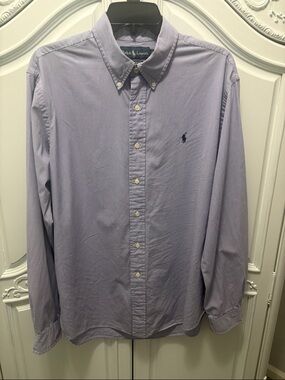 Polo by Ralph Lauren Purple Micro-Stripe Button-Down Shirt
